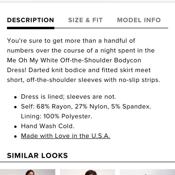 Lulu’s “Me oh my” white off the shoulder dress - Picture 5 of 6